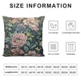 thumbnail image 6 of Acheng Throw Pillow Cover Vintage Flower Pattern on Navy Background Decorative Square Pillow Case for Home Bedroom Living Room Cushion Cover  White, 6 of 6