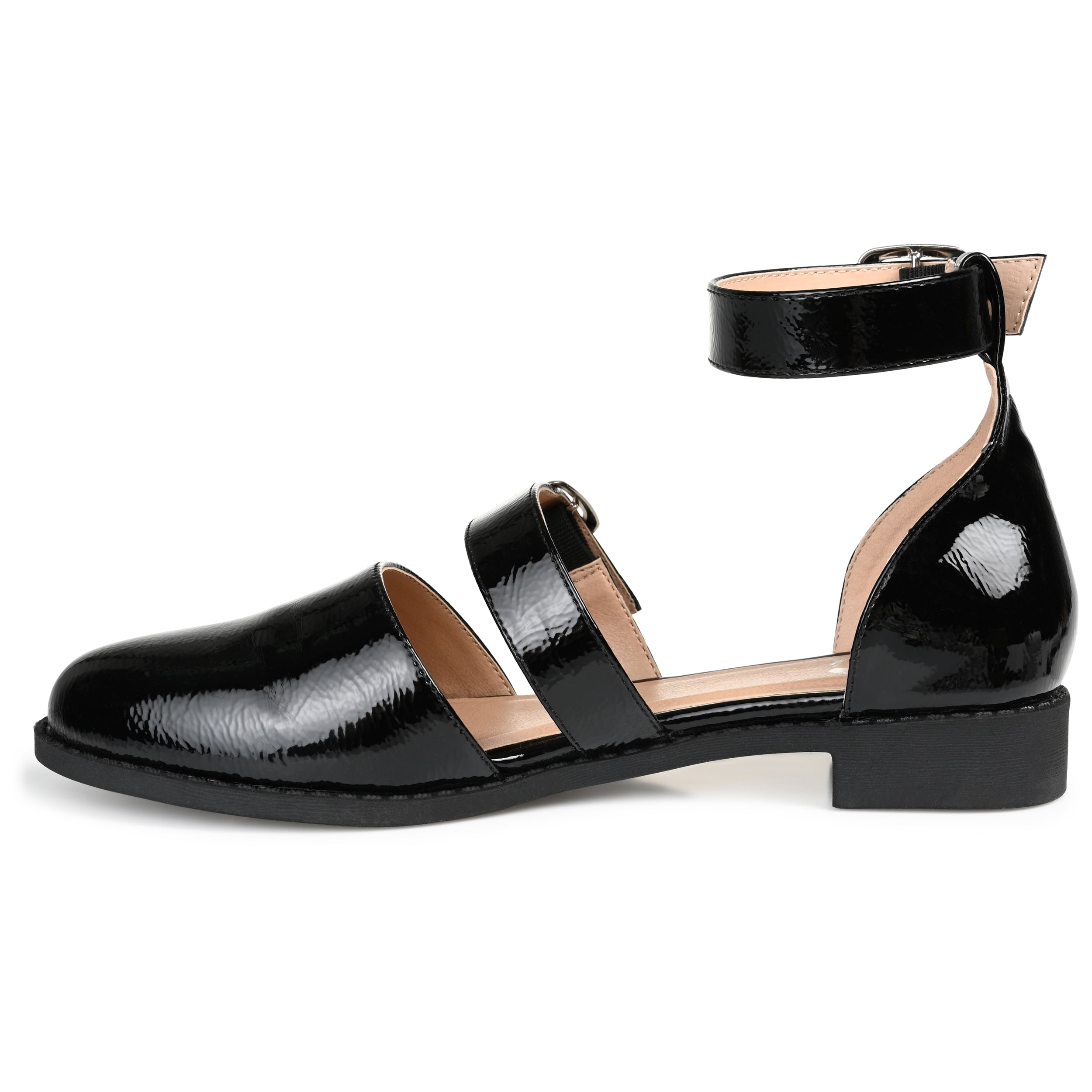 Journee Womens Constance Buckle Round Toe Mary Jane Flats, Widths Available