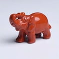 thumbnail image 4 of GKNET 1.5'' Natural Quartz Crystal Mini Elephant Gemstone Carved Animal Statue Gift-Red Jasper Quartz-10Pcs, 4 of 6