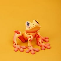 3D-Printed Articulated Magnetic Frog Toy With Movable Joints For Interactive Play And Customizable Display, Suitable For Refrigerator, Car Interiors, And Personal Spaces As A