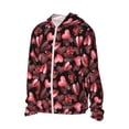 thumbnail image 3 of Goofa Ladybugs and Red Hearts Printed Women's UPF 50+ Sun Protection Hoodie Jacket Lightweight Long Sleeve Sun Shirt for Women with Pocket Hiking Outdoor-Large, 3 of 9
