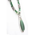 thumbnail image 2 of Semi-Precious Stone Necklace & Earrings Set - Green - NE-WS0738ASAVE, 2 of 2