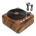 thumbnail image 1 of LAFGUR Haut-Parleur Portable Rétro, Style Tourne-Disque Classique Mini Haut-Parleur en Bois Rétro Sans Fil Stéréo Haute Définition Subwoofer Boîte Vocale (USB), 1 of 8
