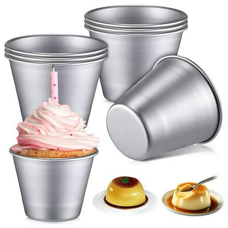 

16PCS Non-Stick Pudding Cups Egg Tart Mold Ramekin Dipping Sauce Cup Chocolate Molten Pudding Cups Raspberry Mold