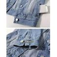 thumbnail image 5 of NANAHuang 3/4 Sleeve Short Jean Jackets for Womens Trendy Lapel Button Down Cropped Denim Jacket Trucker Coats with Pockets, 5 of 6