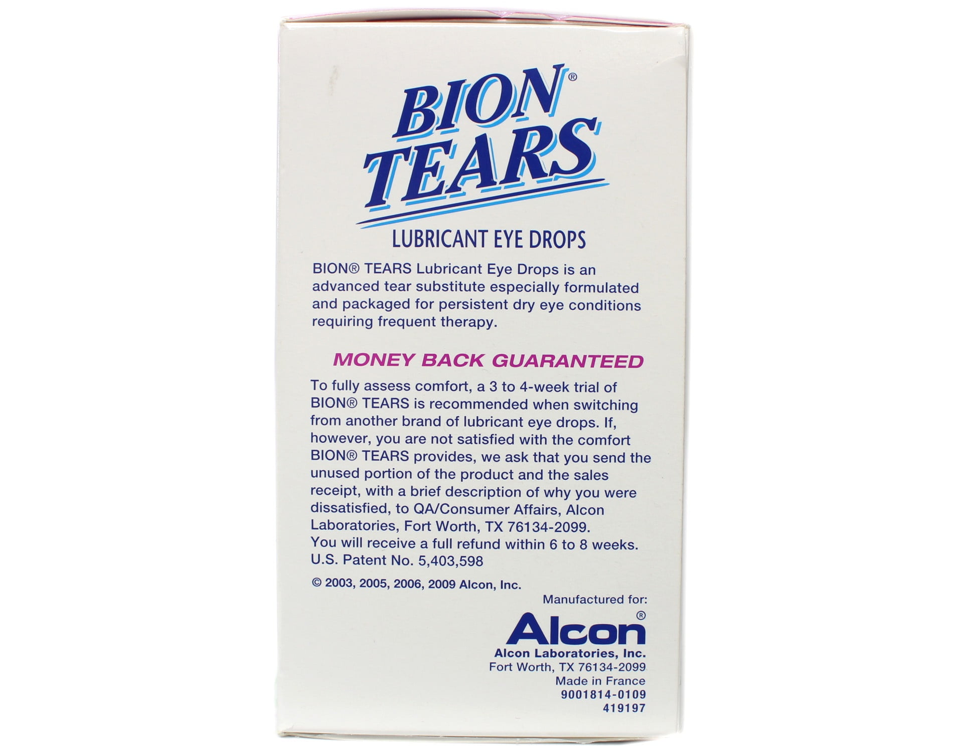 Bion Tears Lubricant Eye Drops Single Use Vials - 28 ct, Pack of 5