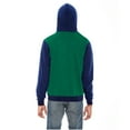 thumbnail image 2 of American Apparel Unisex Flex Fleece Zip Hoodie Peppered Vintage Green/ Peppered Lapis S, 2 of 3