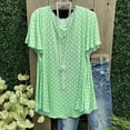 thumbnail image 2 of Cyber&Monday Deals USSUMA Women's Summer Tops Casual Short Sleeve Round Neck Polka Dots T-Shirt Tunic Tops Loose Fit Blouse Shirts, 2 of 4