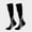 Black, variant on iHPH7 Striped Compression Socks for Women Men, Knee High Colorful Support Stockings for Nurses Travel Running, Leg Recovery Pink S