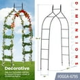 thumbnail image 2 of Machrus Ogrow Wedding Garden Arch - Decorative Garden Arbor Trellis for Climbing Plants, Lawn Patio Arch Stand - Metal Backdrop Arch, 2 of 7