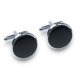 thumbnail image 4 of Gemelos Para Hombres Camisa De Esmoquin Gemelos Acero Inoxidable Circonita Cúbica Accesorios De Camisa Único Negocio Novio Boda Negro Plata Oro Joyería Gif, 4 of 5