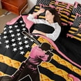 thumbnail image 3 of Erosebridal Teens Baseball Gamer Ice Cream Drip Twin Bedding Sets 7-Piece,USA Flag Waffle Bedding Comforter Set for Kids Boys Girls,Black Reversible,Lightweight Room Decor, 3 of 6