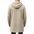 thumbnail image 5 of Men's Winter Pockets Coat Solid Color Hooded Coats Long Sleeve Jacket Outwear for Man, 5 of 7