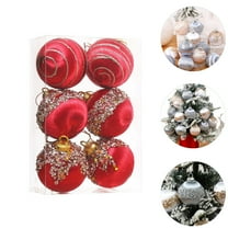 6PCS 2.4" Satin Christmas Balls Ornaments, Silk Christmas Hanging Ball Decorations, Luxury Vintage Christmas Tree Decor for Xmas Holiday Wedding Party