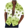 thumbnail image 2 of Blusa y camisa de manga corta con cuello vuelto Camisa casual para hombre Camisa de bolos vintage de manga corta Camisas de verano de playa cubana Camisa con botones Blusa para hombre Poliéster, 2 of 5