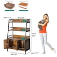 thumbnail image 3 of Dextrus Large Hidden Cat Litter Box Enclosure Furniture with Shelf & Double Doors, Wooden Sturdy Cat Washroom Storage with 4 Hooks, Indoor Cat House Furniture for Most Litter Boxes, Vintage Brown, 3 of 8
