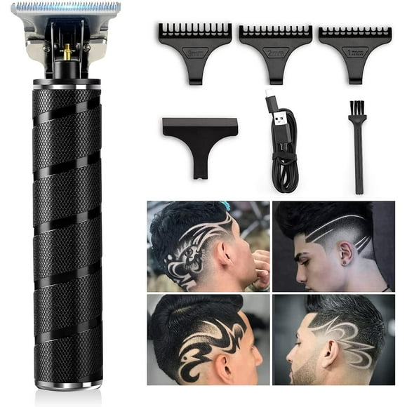 Hair Trimmer , Cordless Trimmer For Men, Beard Trimmer , Electric T Blade Liners Outline Edgers Shaver 0mm Bald Zero Gap Grooming Kit With Guide Combs
