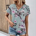 thumbnail image 2 of Drses Womens Summer Tops Women's V-Neck Fashion Casual Short-Sleeved Spring And Summer Top Tops for Women Trendy, 2 of 4