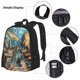 thumbnail image 3 of Balery Whimsical Cats Night Cafe Mochila Escolar 3 en 1 para Niños - Mochila Resistente con Lonchera Térmica y Estuche - Mochila Escolar para Niños y Niñas, 3 of 7
