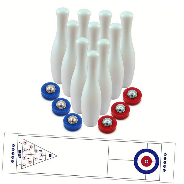 Juego de bolos de escritorio, juego de bolas rodantes, regalo, juguete interactivo para padres e hijos, juego de bolos pequeño portátil, juego de