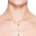 thumbnail image 4 of Angara Collier Péridot Naturel - Collier Style Lariat Péridot Rond 1.9 ct en Or Jaune 14K pour Femmes, 4 of 8