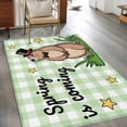 thumbnail image 3 of Groundhog Day Area Rug 4'x6', Green Plaid Spring Botanical Star Yellow Washable Non-Slip Rugs, Low Pile Large Carpet for Living Room Bedroom Dining Room Kitchen Office Indoor Mat, 3 of 9
