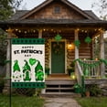 thumbnail image 4 of AYktou St. Patrick's Day Garden Flags, 12×18 Inch Gnomes Welcome Flag Outdoor Decor Shamrock Yard Flag Holiday Banner Clovers Linen Spring Background Flags Farmhouse St Patricks Day Decor, 4 of 6