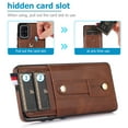 thumbnail image 3 of for Samsung Galaxy A51 4G Case Wallet with Slide Credit Card Holder, Flip Premium PU Leather Hidden Kickstand Classic Retro Heavy Duty Protective Cover for Samsung Galaxy A51 4G,Brown, 3 of 8