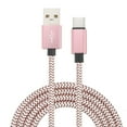 thumbnail image 1 of Cable de Carga USB Tipo C Uxcell, Cable de Carga Trenzado Tipo-C a USB A, Cable de Transferencia de Datos Rosa 3.28 ft 1, 1 of 6