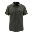 thumbnail image 3 of NAFUU Men's Short Sleeve Button Down Shirts Utility Cargo Work Shirt Regular Fit Casual Classic Shirt Tops With Pockets, 3 of 5