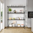 thumbnail image 4 of Seville Classics UltraDurable® 4-Tier NSF Steel Wire Shelving, 60" W x 24" D x 76" H, Black, 4 of 12
