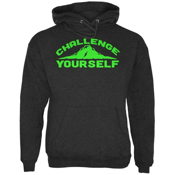 Challenge Yourself Mens Hoodie Charcoal Heather SM