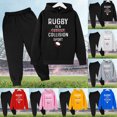 thumbnail image 1 of Baby Boy Outfits Letter Printed American Football Fans Sports Rugby Activity Gift Boy Clothes Blue 7 Years-8 Years, 1 of 3
