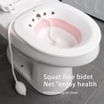 thumbnail image 3 of Naiovety Bidet plegable Bañeras profesionales Masaje Sit Bath Baño portátil Inodoro medicado Bañera de descarga para ancianos embarazadas Juegos de accesorios de baño Blanco Gris, 3 of 6