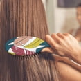 thumbnail image 2 of Tropical Palm Leaf Hair Brush - Smoothing Anti-Frizz Paddle Brush with Round-Tip Bristles, Gentle on All Hair Types, 2 of 3