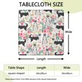 thumbnail image 2 of Husky Dog Flower Floral Square Fitted Tablecloth with Elastic Edge,Square Table Cover,Washable Elastic Table Cover for Home Kitchen Party Decor 34"x34", 2 of 6
