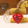 thumbnail image 4 of Shisuyan Resettable Combination Padlock Red 2Pack 2.3x1.6in, 4 of 8