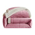 thumbnail image 2 of Extra Thick Flannel Fleece Blanket - Double Layer, Warm Cozy Office Nap Cover, Bed/Couch Throw, Super Soft, All Seasons, Pink, 200x120cm, 2 of 6