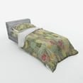 thumbnail image 2 of Ambesonne Floral Bedding Set 3 Pcs, Geometric Squares Swirls, Twin, Multicolor, 2 of 2
