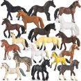 thumbnail image 1 of Figura de juguete Divwa en miniatura con forma de poni realista, 18 unidades, 1 of 8