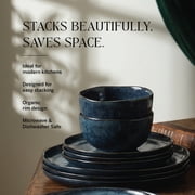 Stone Lain Mirella 12-Piece Dinnerware Set Stoneware, Blue