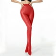 thumbnail image 3 of gbyLJF Women's Tights Solid Color Footed Pantyhose Tights High Waist Tights for Women, 3 of 7