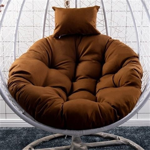 Cojín de asiento de cesta colgante de columpio, almohadilla de Silla de huevo suave para jardín, interior, balcón al aire libre, cojín de Silla mecedora (sin Silla), nuevo Fivean unisex