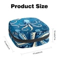 thumbnail image 2 of 1Pc Cute Period Bag Menstrual Cup Pouch, Large Storage Bag Sanitary Purse for Sanitary Napkin Pads, Octopus Blue Pattern Pads Organizer for Girls Women, 2 of 6