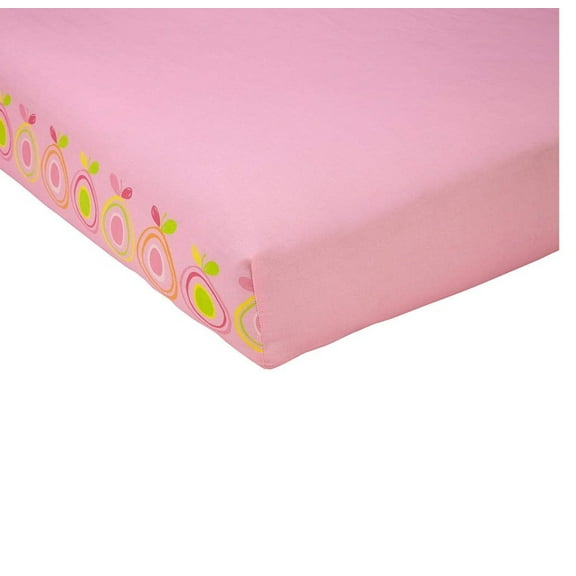 Sadie  Scout Pink Pear Crib or Toddler Size Fitted Sheet