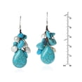 thumbnail image 2 of Dangle ClusterTurquoise White Pearl .925 Silver Earrings, 2 of 3