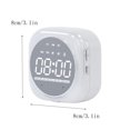 thumbnail image 3 of ¡Rebaja Imbatible!, Reloj despertador digital con espejo LED y pantalla grande, reloj despertador de mesa, altavoz inalámbrico, subwoofer, reproductor de música compatible con Bluetooth Akmoler, 3 of 8