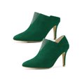 thumbnail image 6 of BLISSFUL STEP Women's Rhiness Stiletto Heel Ankle Booties Green 8, 6 of 8