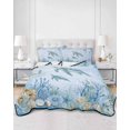 thumbnail image 2 of Twin XL Quilt Bedding Set, Turtle Coastal Reversible Summer Quilt 3 Pieces, Nautical Seaside Coral Starfish Conch Lightweight Bedspreads Coverlets with 2 Pillow Shams for All Seasons, 2 of 5