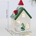 thumbnail image 3 of White Christmas Decor Ceramic Snowhouse with Warm Glow, Christmas Decoration for Shelf Desk Or Table, Holiday Decorations for Home Bedroom Party, Winter Wonderland Village, 3 of 8